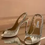 Temptation Crystal Satin Sandal 105